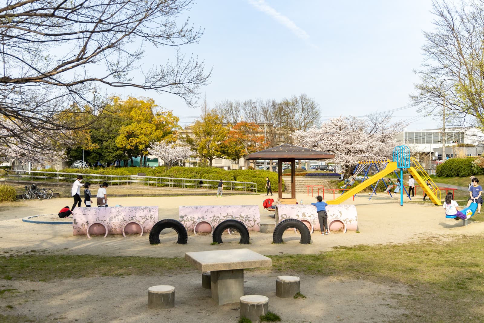 市内で唯一ラグビーができるグランドがある公園